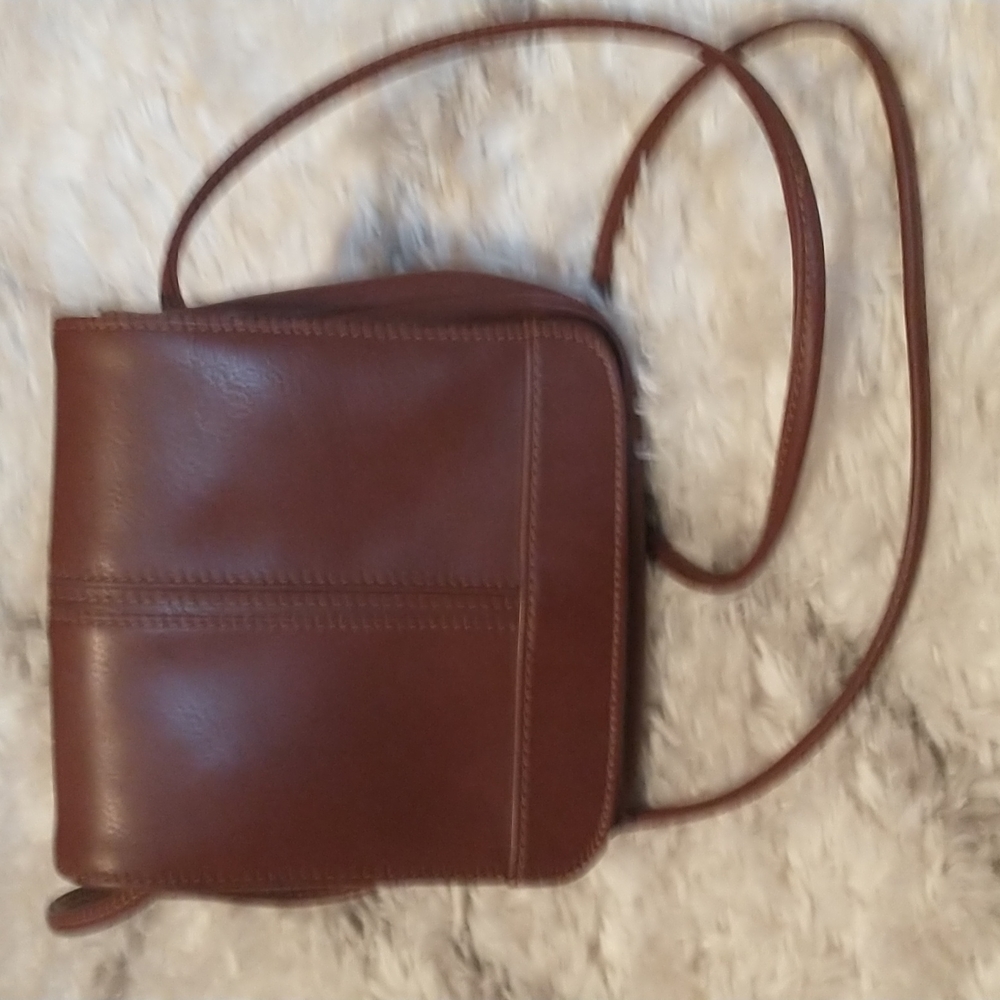 Liz(Liz Claiborne) crossbody brown leather bag